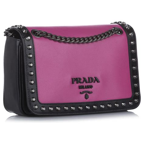 prada pink red suede crossbody flap|Prada crossbody handbags.